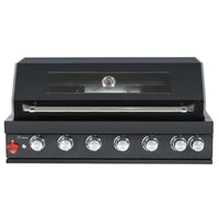HKM-892947 Movable Outdoor Kitchen 6-Burner Gas BBQ Grill with 304 Stainless Steel Table Top and Built-In Features