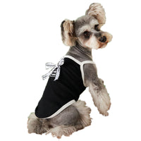 HKM-8929981 Lightweight Breathable Dog Vest Camisole in Black and White, Sizes XS to 2XL