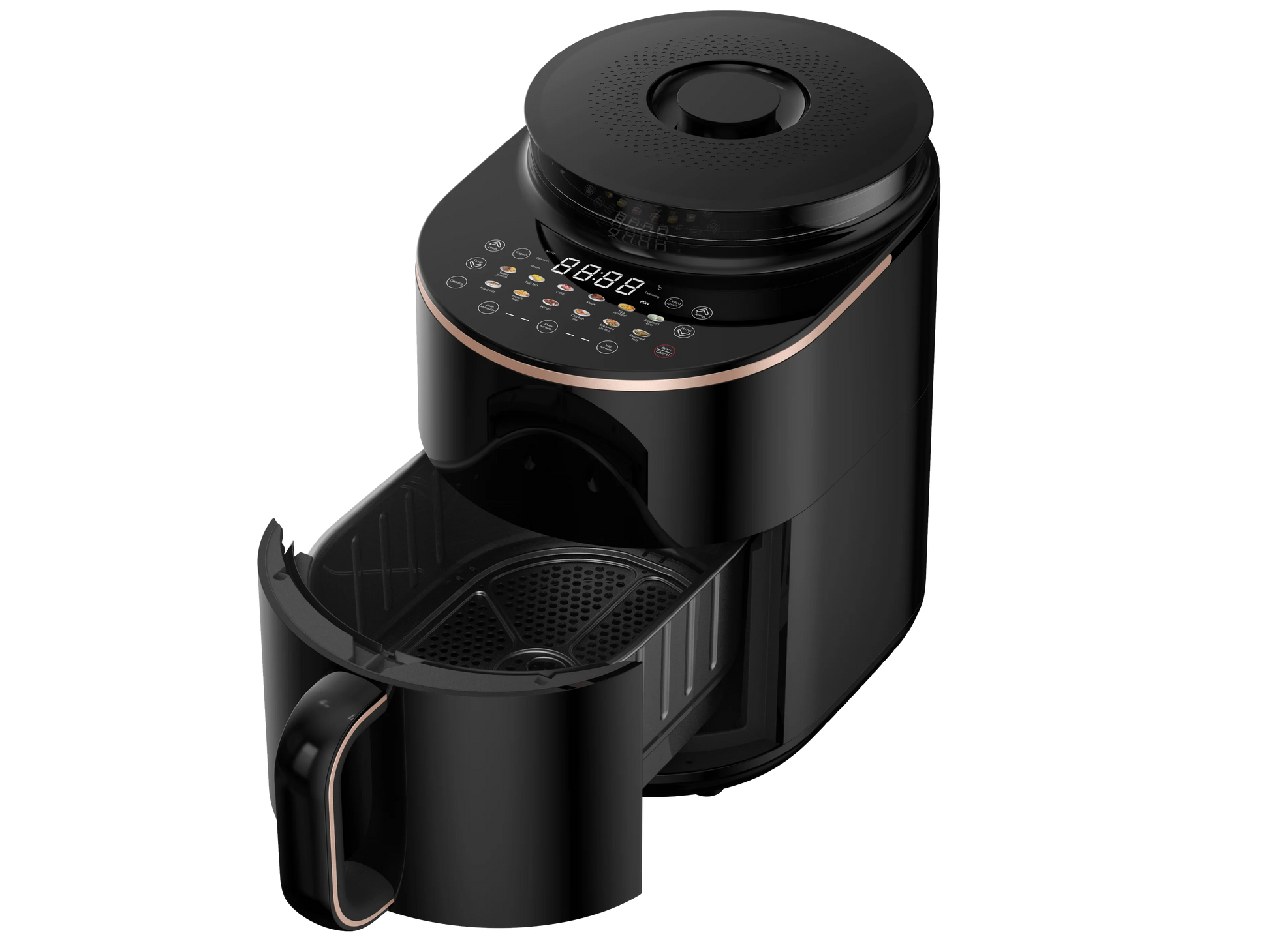 HKM-893011 4.5L Multifunctional Steam Air Fryer with Visible Cooking Pot and Large Capacity