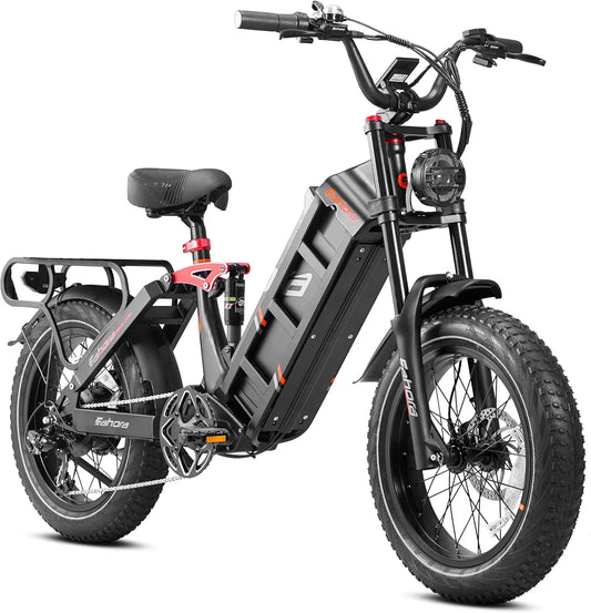 HKM-893139 Eahora Juliet 2 Electric Fat Tire City Bike 250W 52V 60Ah Long Range Hybrid with 7-Speed Gears