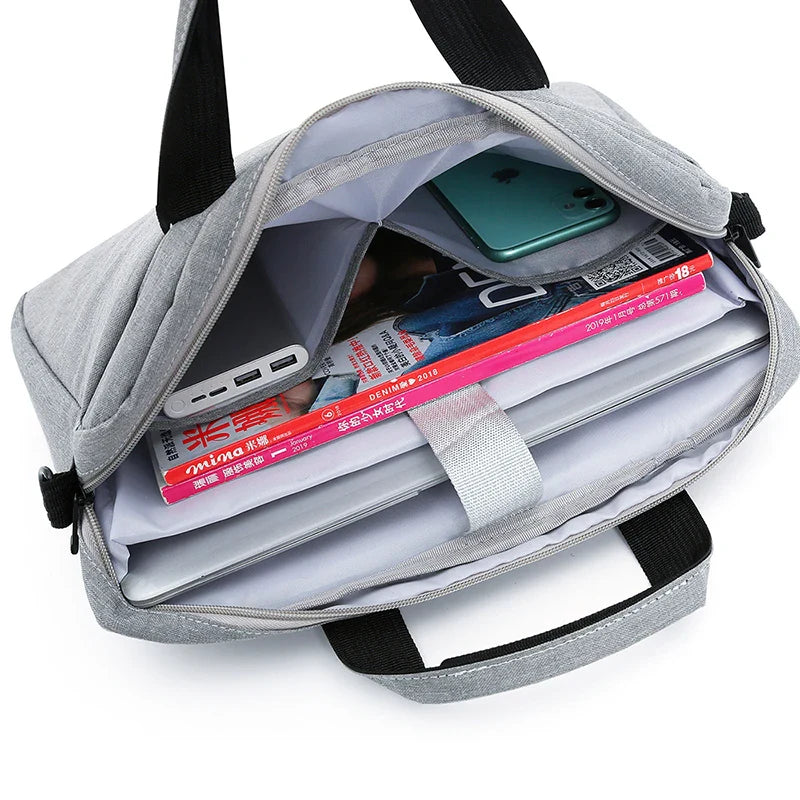 HKM-893139 Lightweight Waterproof Crossbody Briefcase for 15.6 Inch Laptops, Unisex Design