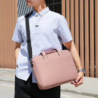 HKM-893139 Lightweight Waterproof Crossbody Briefcase for 15.6 Inch Laptops, Unisex Design