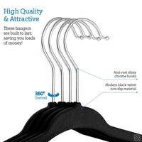 HKM-893331 Velvet Non-Slip Space-Saving Hangers for Clothing and Kitchen Organization