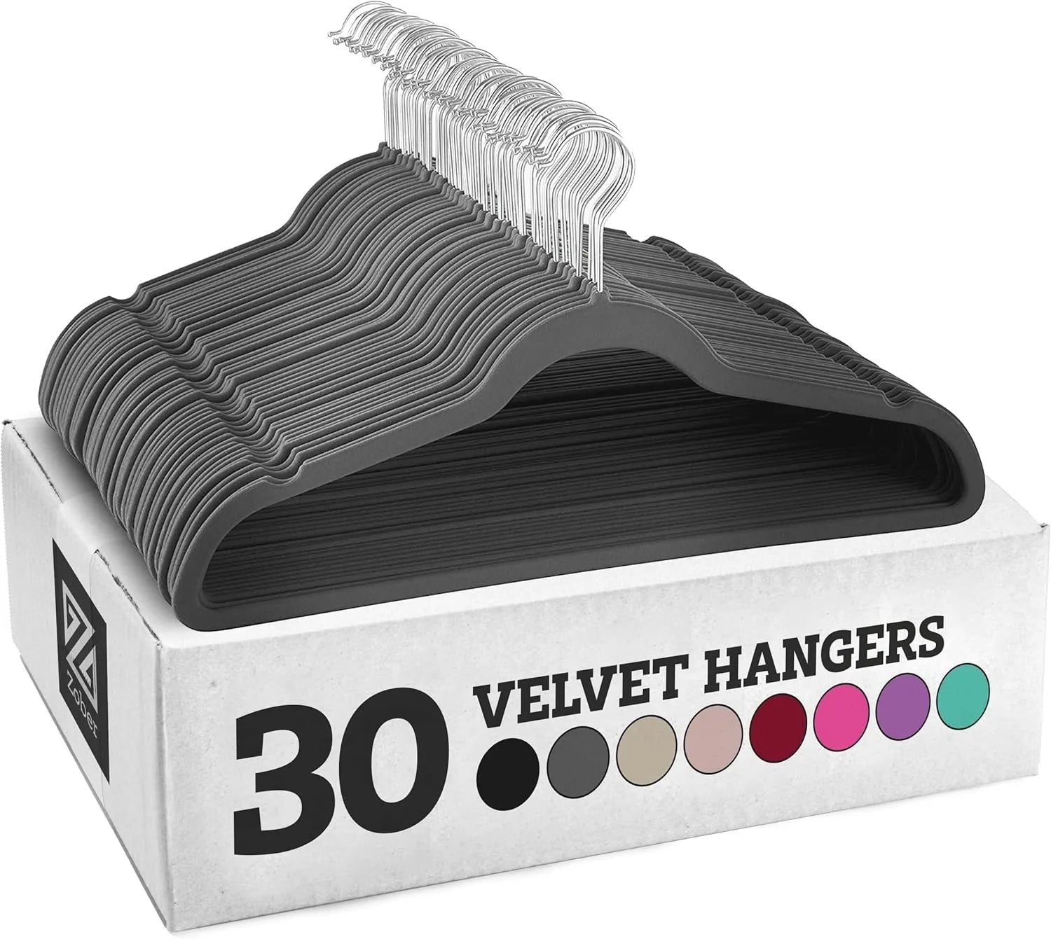 HKM-893331 Velvet Non-Slip Space-Saving Hangers for Clothing and Kitchen Organization