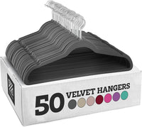 HKM-893331 Velvet Non-Slip Space-Saving Hangers for Clothing and Kitchen Organization