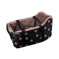 HKM-8933437 Warm Plush Lined Pet Carrier with Durable Oxford Fabric and Cat Paw Pattern