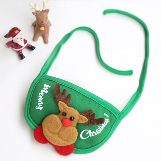 HKM-8933565 Pet Autumn and Winter Cartoon Clothes and Accessories - Saliva Towel and Hat Set