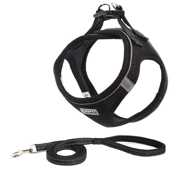 HKM-8934461 Reflective Dog Harness and Leash Set - Lightweight, Breathable, Comfortable Design for All Dogs