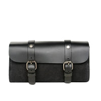 HKM-893459 Retro Oil Wax Canvas Motorcycle Shoulder Bag for Luggage and Side Storage