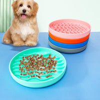 HKM-893459 Silicone Pet Slow Feeder Dinner Plate in Various Colors