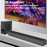 HKM-893587 Home Theater Soundbar System with Subwoofer for Enhanced TV Audio Experience