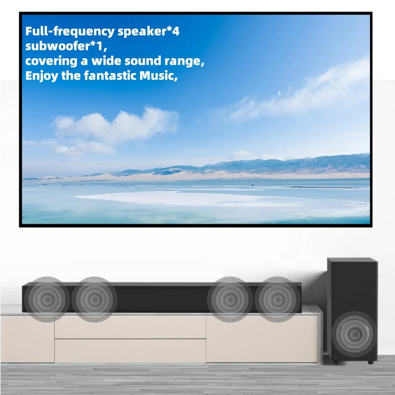 HKM-893587 Home Theater Soundbar System with Subwoofer for Enhanced TV Audio Experience