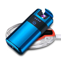 HKM-893651 Dual Laser Induction Wireless Charging Lighter with Gift Box and USB Cable
