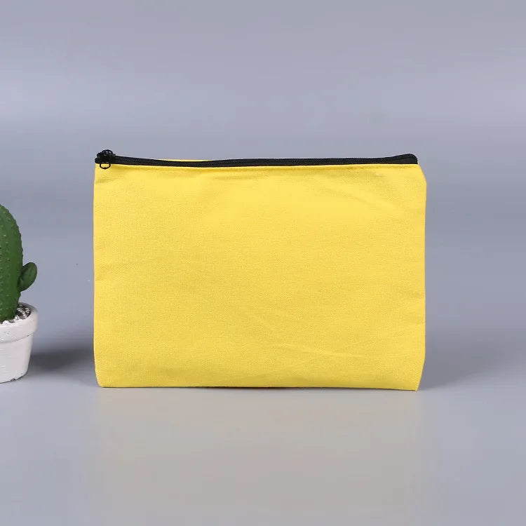 HKM-893715 Large Capacity Canvas Pencil Case for School and Office Storage - Cute Kawaii Design