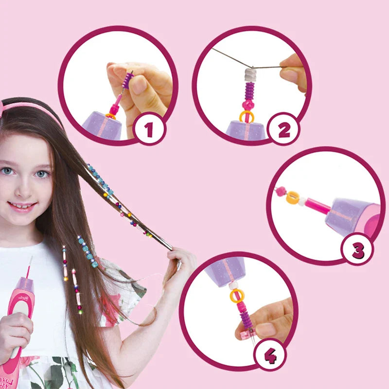 HKM-893843 DIY Hair Braider Tool for Girls - Multifunctional Bracelet Braid Making Set, Ages 3+