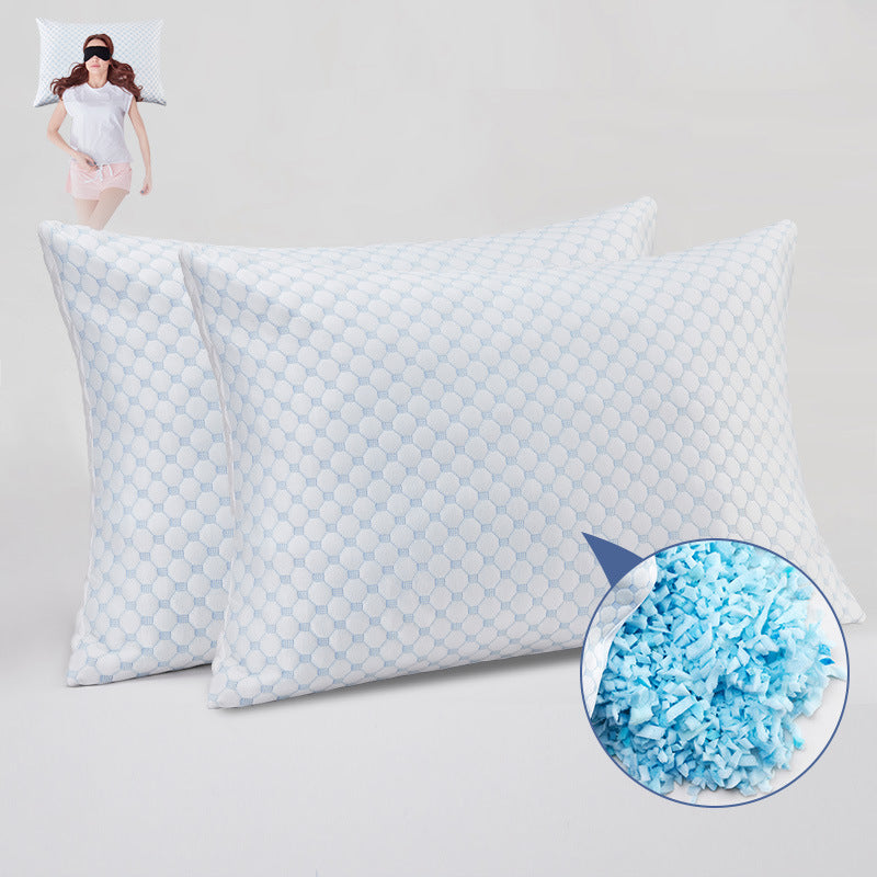 HKM-893907 Cool Touch Memory Foam Pillow - Crushed Sponge Design, Available in Multiple Sizes