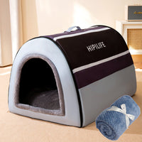HKM-8939197 Four Seasons Universal Removable and Washable Dog Kennel ¨C Available in Fashion Brown, Nordic Gray, and Gentleman Plaid Blue
