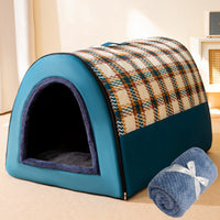 HKM-8939197 Four Seasons Universal Removable and Washable Dog Kennel ¨C Available in Fashion Brown, Nordic Gray, and Gentleman Plaid Blue
