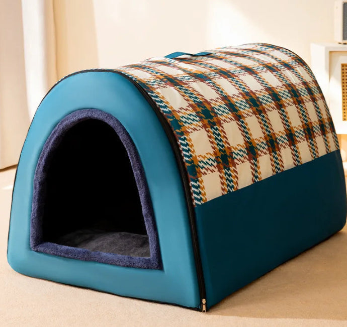 HKM-8939197 Four Seasons Universal Removable and Washable Dog Kennel ¨C Available in Fashion Brown, Nordic Gray, and Gentleman Plaid Blue