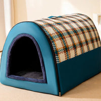 HKM-8939197 Four Seasons Universal Removable and Washable Dog Kennel ¨C Available in Fashion Brown, Nordic Gray, and Gentleman Plaid Blue