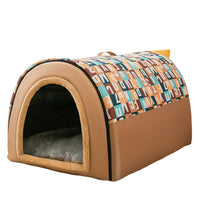 HKM-8939197 Four Seasons Universal Removable and Washable Dog Kennel ¨C Available in Fashion Brown, Nordic Gray, and Gentleman Plaid Blue