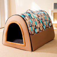 HKM-8939197 Four Seasons Universal Removable and Washable Dog Kennel ¨C Available in Fashion Brown, Nordic Gray, and Gentleman Plaid Blue