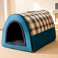 HKM-8939197 Four Seasons Universal Removable and Washable Dog Kennel ¨C Available in Fashion Brown, Nordic Gray, and Gentleman Plaid Blue