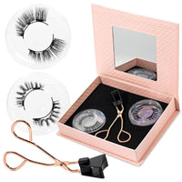 HKM-893971 Quantum Magnetic False Eyelashes - 3 Pairs with Eyelash Curler, Glue-Free and Comfortable Wear