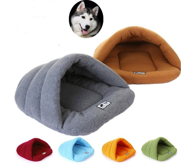 HKM-8939965 Pet Cozy Cave Sleeping Bag - Fleece Material, Multiple Colors & Sizes for Small Pets