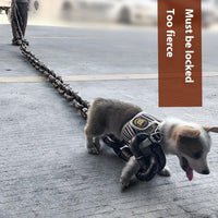 HKM-8940733 Durable Thick Dog Leash with Iron Chain and Various Connection Options