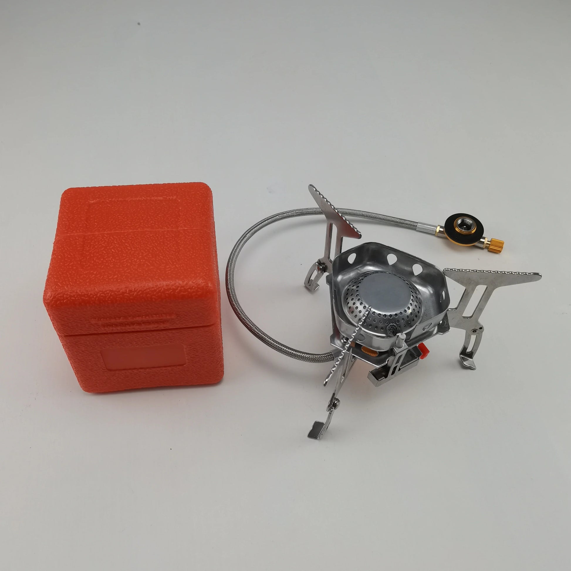 HKM-894099 Mini Folding Camping Gas Stove - Single Burner, Windproof Design, Compact Outdoor Cooking Solution