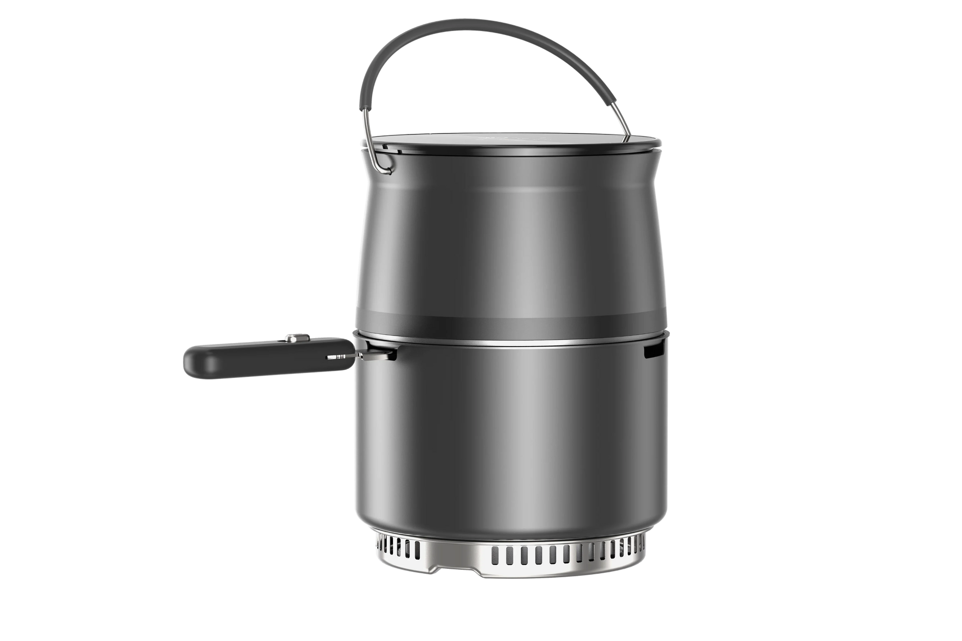 HKM-894163 Portable 2L Outdoor Air Fryer with Multifunctional Cooking Capabilities for Energy-Efficient Charcoal Use