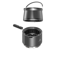 HKM-894163 Portable 2L Outdoor Air Fryer with Multifunctional Cooking Capabilities for Energy-Efficient Charcoal Use