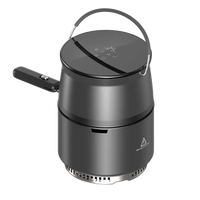 HKM-894163 Portable 2L Outdoor Air Fryer with Multifunctional Cooking Capabilities for Energy-Efficient Charcoal Use