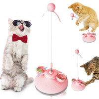 HKM-8941757 Donut Cat Teaser Toy for Fun and Boredom Relief - Plastic in Yellow and Pink
