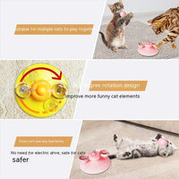 HKM-8941757 Donut Cat Teaser Toy for Fun and Boredom Relief - Plastic in Yellow and Pink
