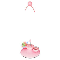 HKM-8941757 Donut Cat Teaser Toy for Fun and Boredom Relief - Plastic in Yellow and Pink
