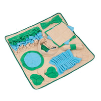HKM-8942397 Interactive Snuffle Mat for Dogs - Nosework Feeding Blanket for Foraging and Enrichment| 60x60cm Polar Fleece