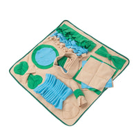HKM-8942397 Interactive Snuffle Mat for Dogs - Nosework Feeding Blanket for Foraging and Enrichment| 60x60cm Polar Fleece