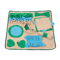 HKM-8942397 Interactive Snuffle Mat for Dogs - Nosework Feeding Blanket for Foraging and Enrichment| 60x60cm Polar Fleece