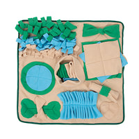 HKM-8942397 Interactive Snuffle Mat for Dogs - Nosework Feeding Blanket for Foraging and Enrichment| 60x60cm Polar Fleece