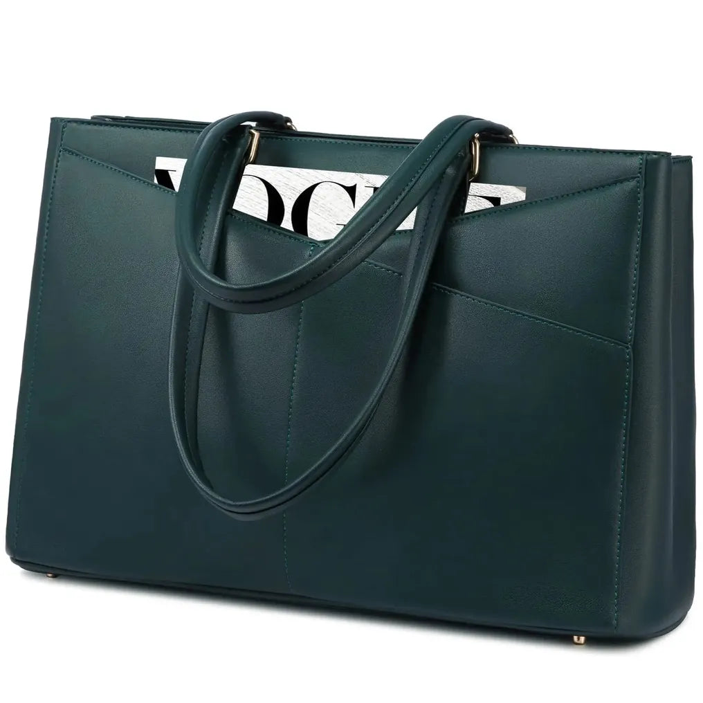 HKM-894291 Stylish 15.6 Inch Women's Laptop Handbag for Office and Business - Large Capacity Notebook Tote Bag