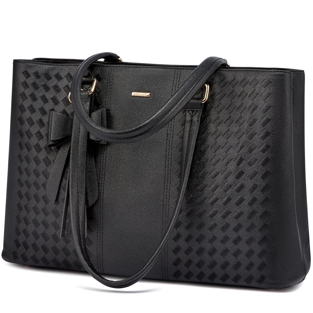HKM-894291 Stylish 15.6 Inch Women's Laptop Handbag for Office and Business - Large Capacity Notebook Tote Bag