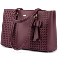 HKM-894291 Stylish 15.6 Inch Women's Laptop Handbag for Office and Business - Large Capacity Notebook Tote Bag