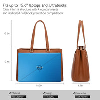 HKM-894291 Stylish 15.6 Inch Women's Laptop Handbag for Office and Business - Large Capacity Notebook Tote Bag