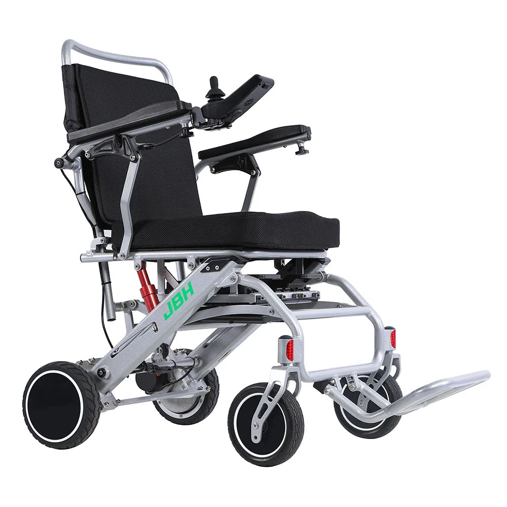HKM-894611 Lightweight Folding Electric Wheelchair with Aluminum Alloy Frame for Elderly and Disabled Users
