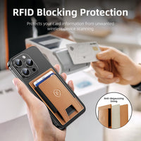 HKM-8946749 2 In 1 Smart Leather Wallet for Men with RFID Blocking, Detachable Magnetic Card Holder and Easy Access Mechanism