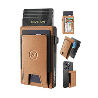 HKM-8946749 2 In 1 Smart Leather Wallet for Men with RFID Blocking, Detachable Magnetic Card Holder and Easy Access Mechanism