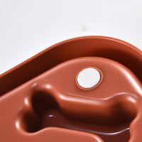 HKM-8946877 Slow Feed Pet Bowl for Puppies - Anti-Choking Design, Bone Shape, 20x4.5 cm