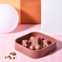 HKM-8946877 Slow Feed Pet Bowl for Puppies - Anti-Choking Design, Bone Shape, 20x4.5 cm